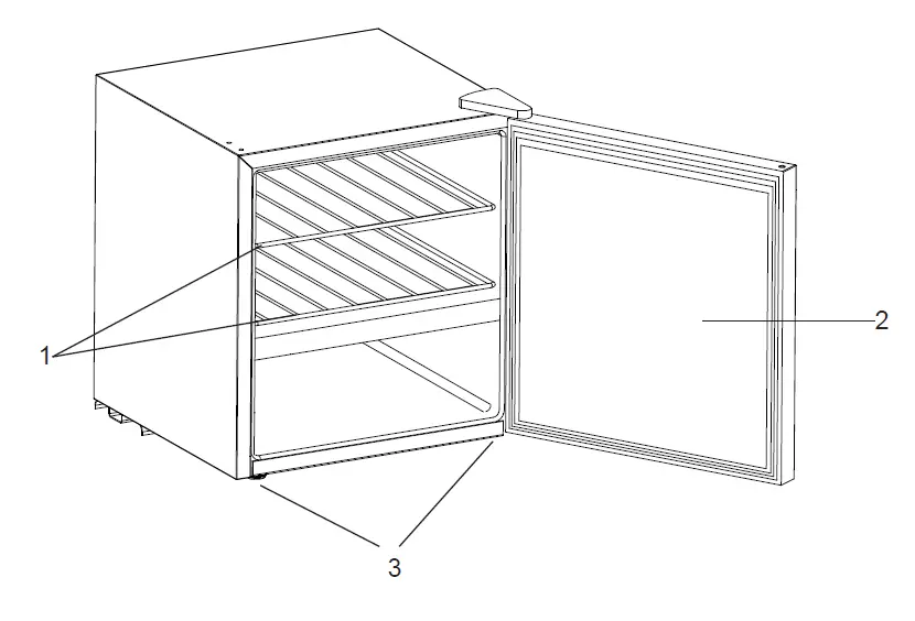 GYMAX 60 Can Countertop Fridge 1