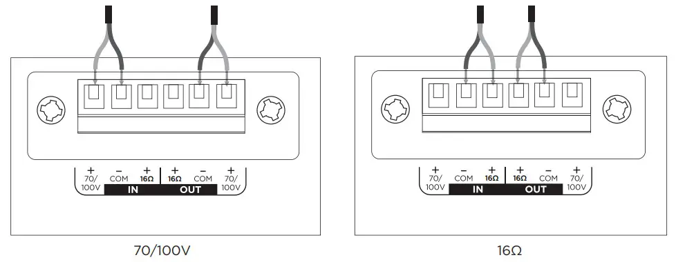 BOSE FS2P FreeSpace Pendant Loudspeaker - Connection Diagrams