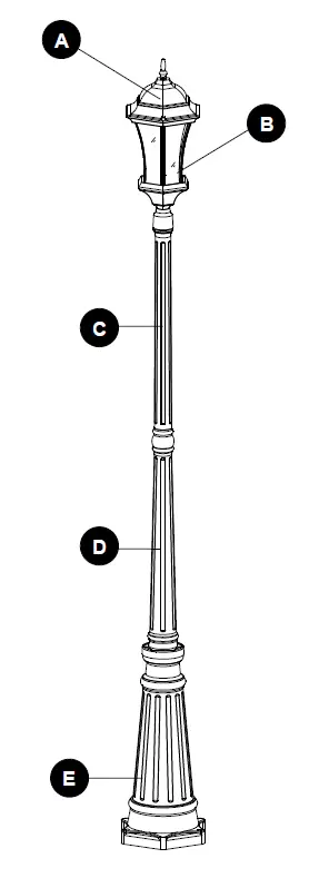 LUTEC-7199601012-Single-Head-1-Light-Black-Outdoor-Post-Lantern-Owner-FIG-1