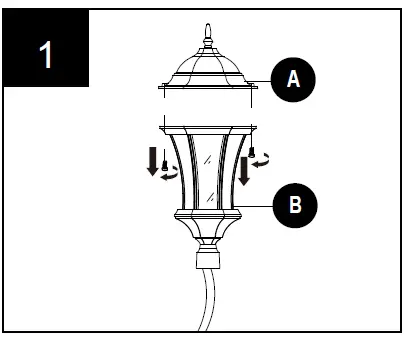LUTEC-7199601012-Single-Head-1-Light-Black-Outdoor-Post-Lantern-Owner-FIG-3