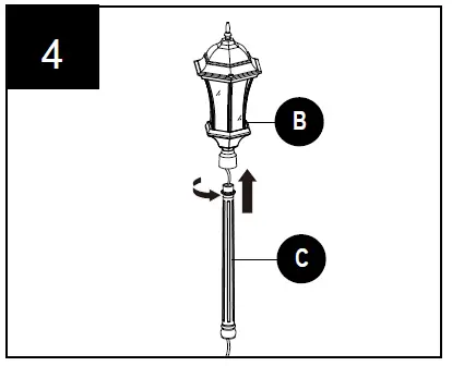 LUTEC-7199601012-Single-Head-1-Light-Black-Outdoor-Post-Lantern-Owner-FIG-6