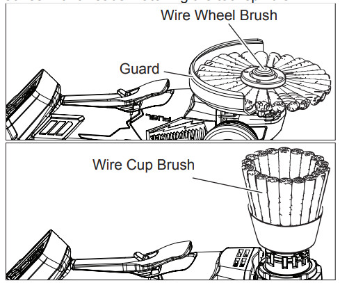 Milwaukee Braking Angle Grinder With Deadman Paddle Switch - Wire Wheel Brush