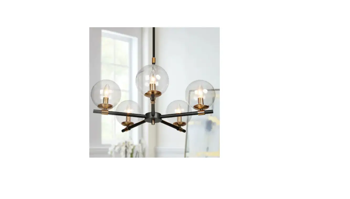 Zevni A04756c6 Rhoda 6 Light Brass Or Black Transitional Chandelier Instruction Manual