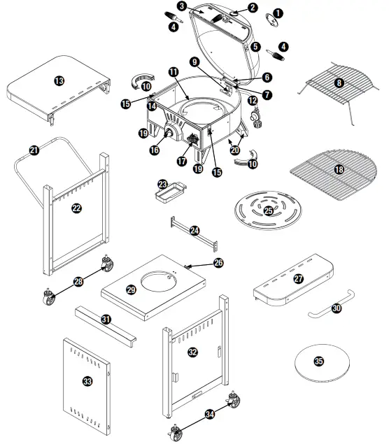 MR Pizza GOC1509MR Outdoor LP Gas Pizza Oven and Grill - - 1