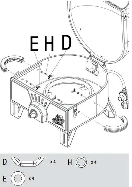 MR Pizza GOC1509MR Outdoor LP Gas Pizza Oven and Grill - 14