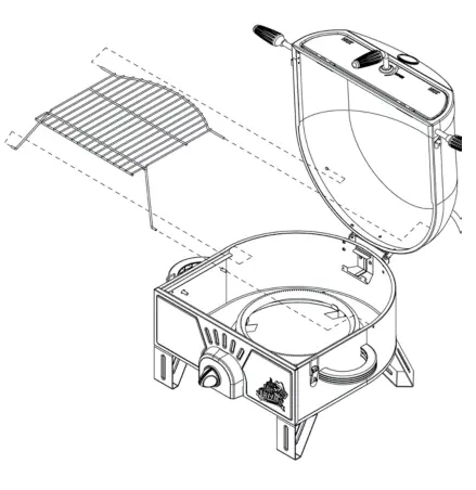 MR Pizza GOC1509MR Outdoor LP Gas Pizza Oven and Grill - 15