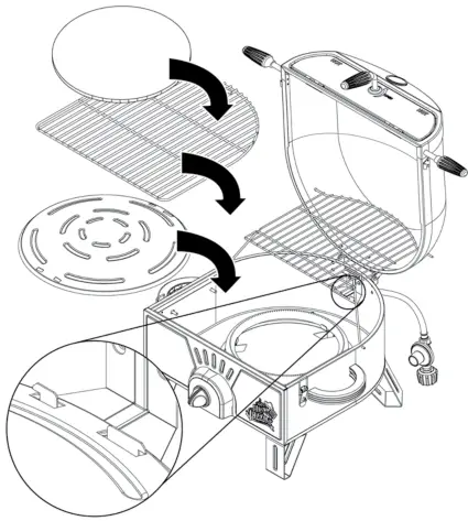 MR Pizza GOC1509MR Outdoor LP Gas Pizza Oven and Grill - 16