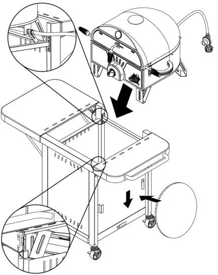 MR Pizza GOC1509MR Outdoor LP Gas Pizza Oven and Grill - 18
