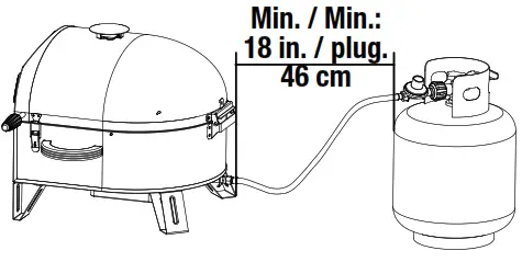 MR Pizza GOC1509MR Outdoor LP Gas Pizza Oven and Grill - 24