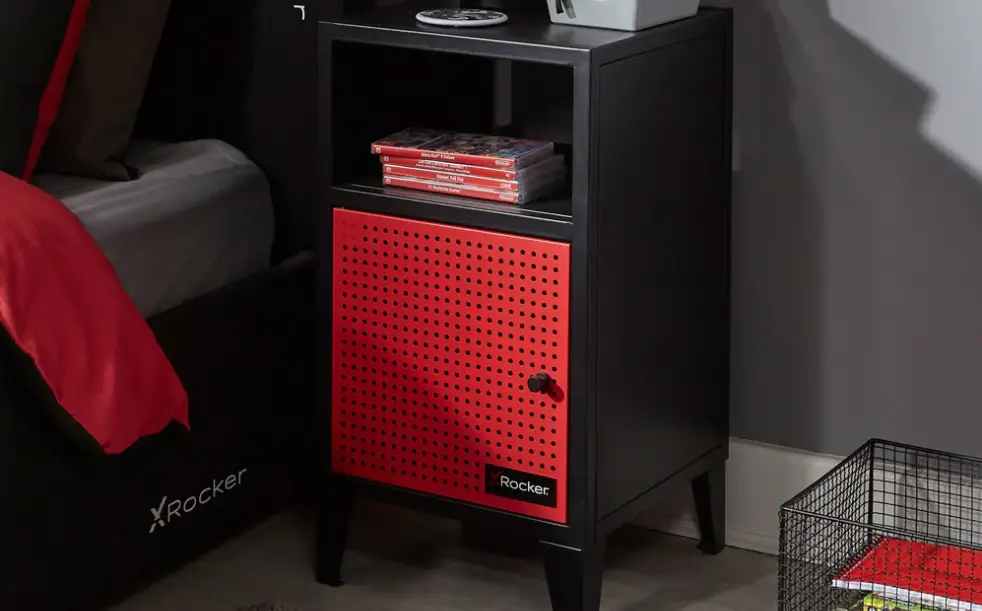 X Rocker Mesh-tek Bedside Table Storage Cabinet Instruction Manual