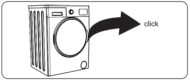 FINLUX FXA1 5100T Washing Machine - clicks shut