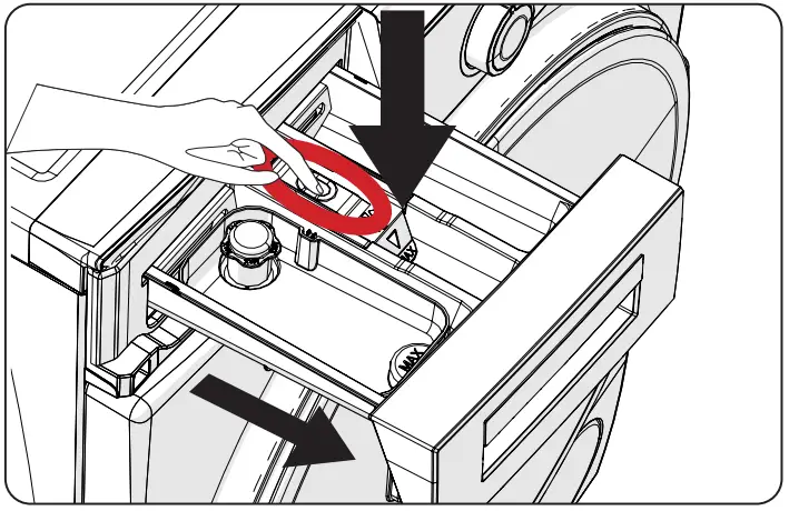 FINLUX FXA1 5100T Washing Machine - detergent drawer