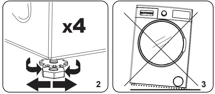 FINLUX FXA1 5100T Washing Machine - locking nut