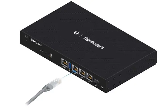 EdgeRouter ER-4 User Guide - Connect and Ethernet cable