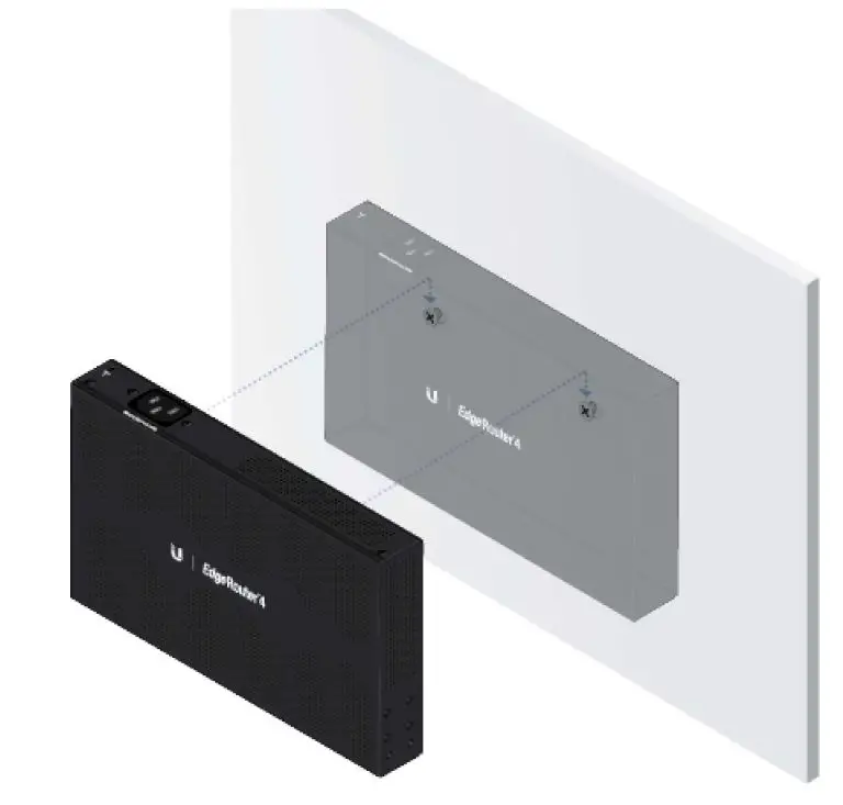 EdgeRouter ER-4 User Guide - Wall Mounting