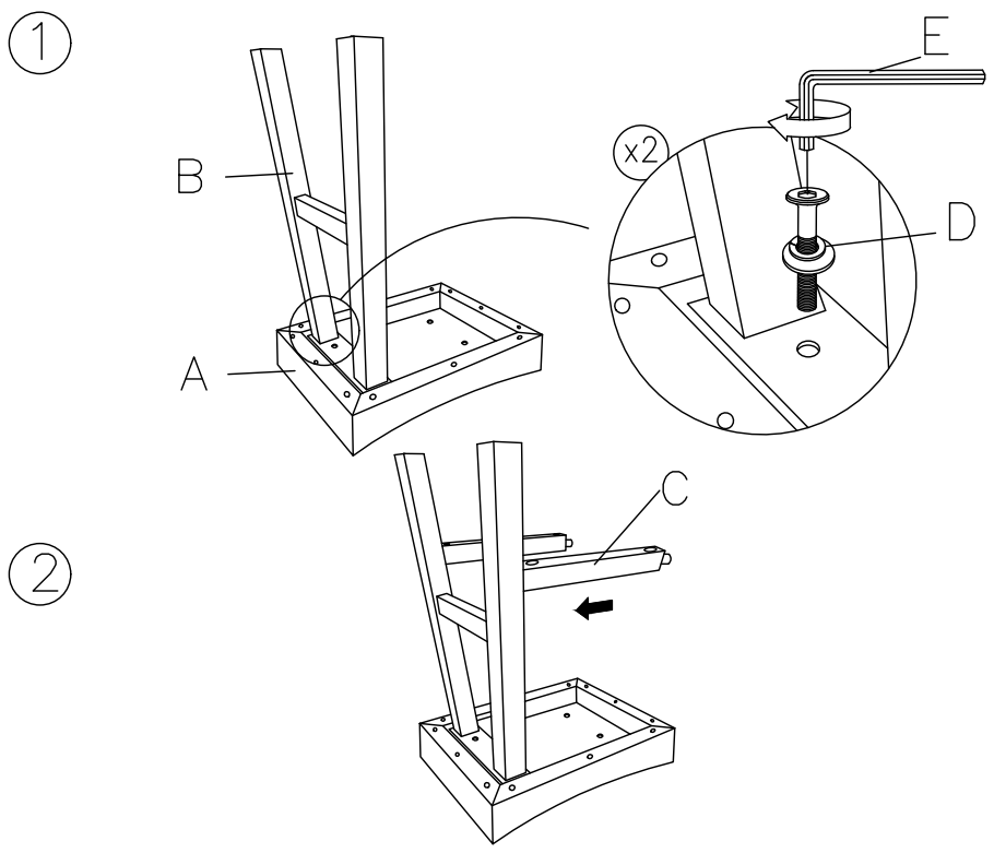 ASHLEY D548 024 Glosco Brown Stool - fig