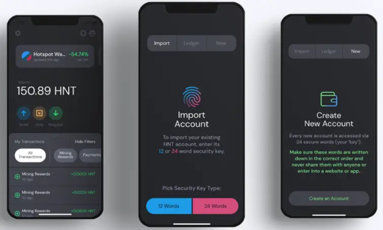 Sonic Helium HNT Wallet App product