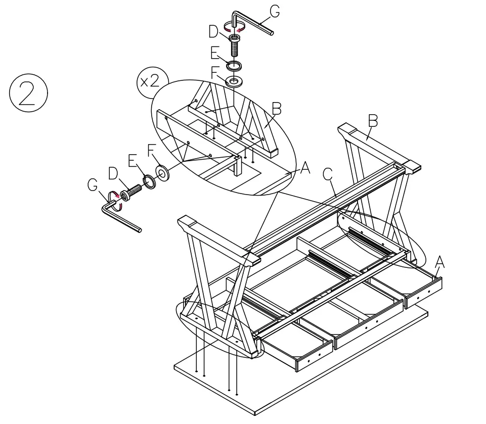 ASHLEY H642-44 Office Jonileene 60 Inch Home Office Desk - Figure 3