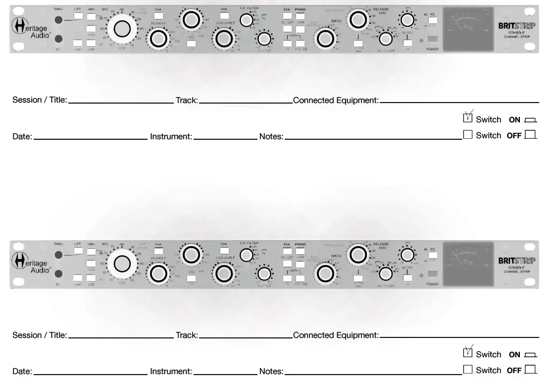 Heritage Audio BRITSTRIP Channel Strip with Diode Bridge Compressor (17)
