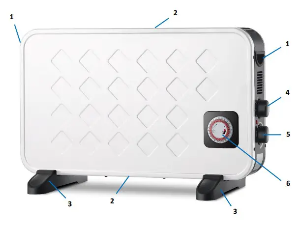 WeTeKom 928643 Convector Heater with Timer (1)