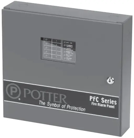 POTTER PFC 3005T Conventional 5 Zone Fire Panel - Cover