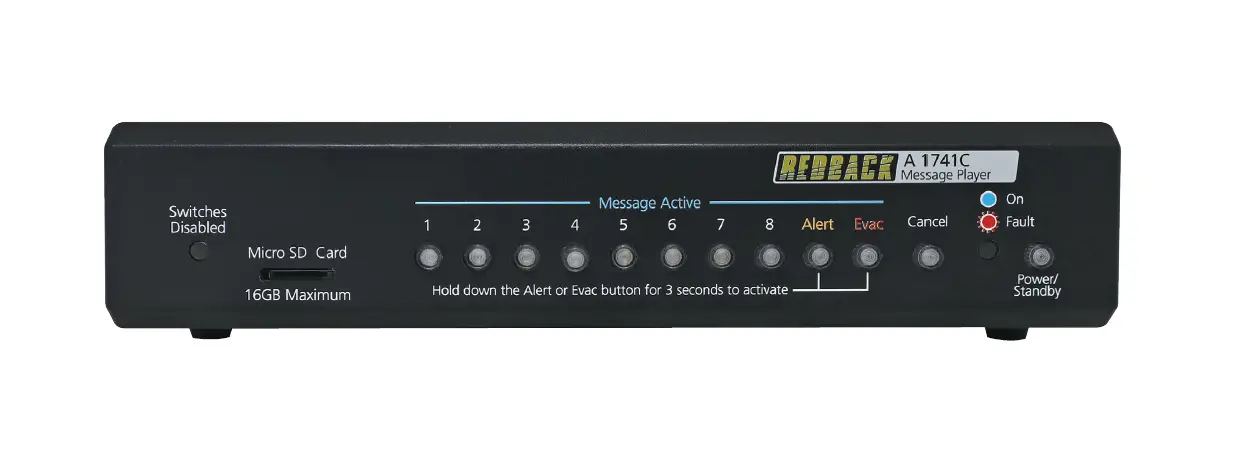 Redback A 1741c Message Player User Manual