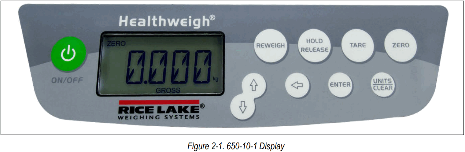 RICE LAKE 650101 Neonatal Scale - Scale Setup