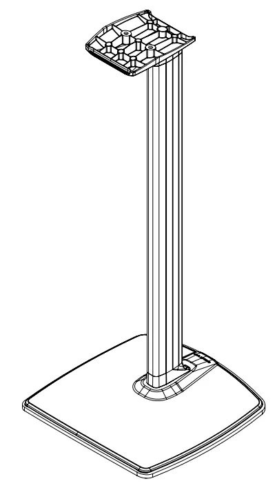 SANUS 6805 002472 Series Adjustable Height Speaker Stand Large -
