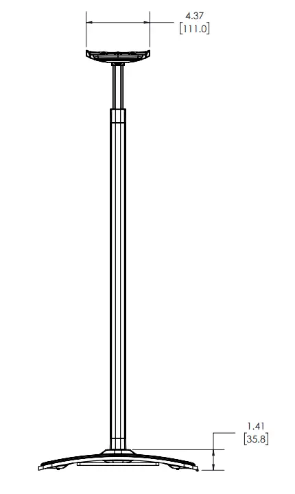 SANUS 6805 002472 Series Adjustable Height Speaker Stand Large -fig2