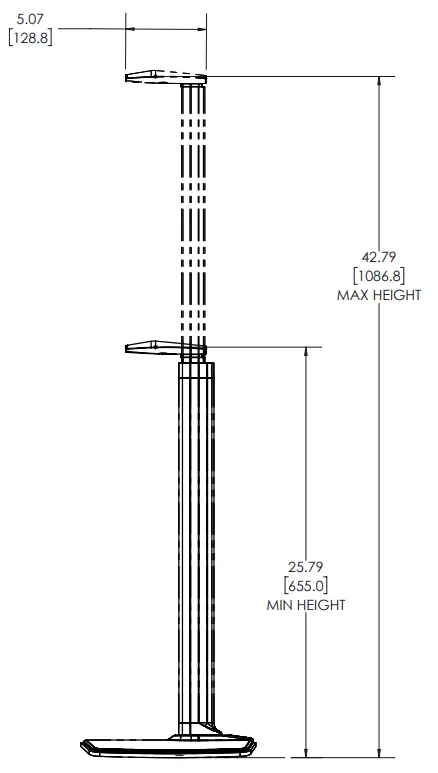 SANUS 6805 002472 Series Adjustable Height Speaker Stand Large -fig3