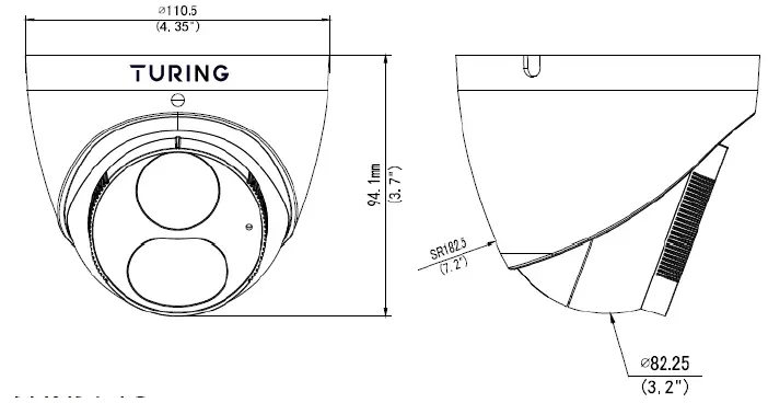 TURING TP-MED5M28C 5MP HD VibrantView Fixed Turret Network Camera 7