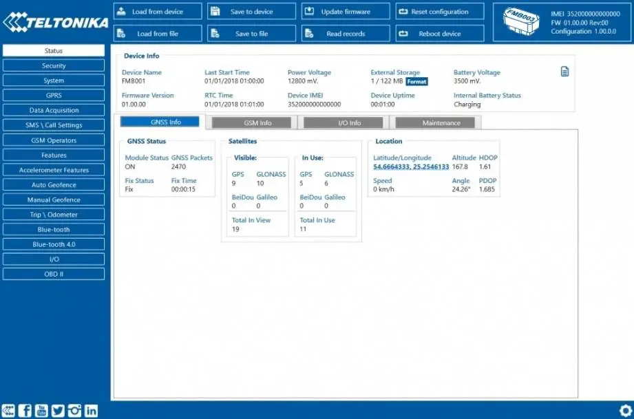 TELTONIKA Easy OBDII Tracker FMB003 - Configuration (Windows) 3