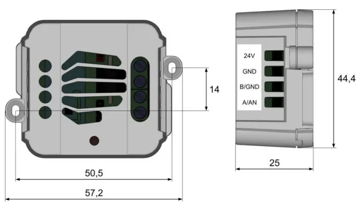 PROTRONIX CL-CO2 Air Quality Sensor - Dimensions