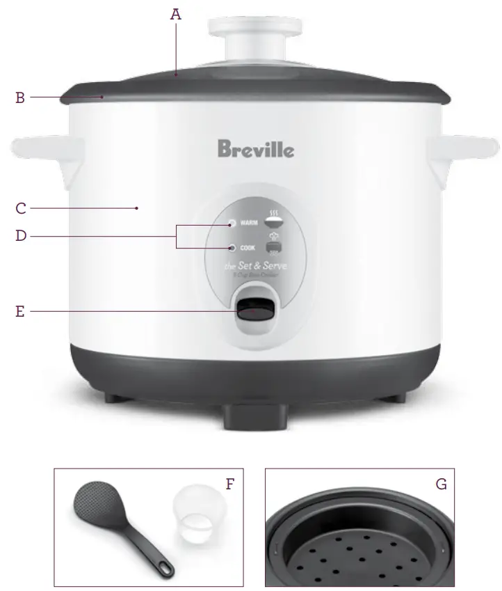 Breville BRC200 Set and Serve Rice Cooker - KNOW YOUR BREVILLE THE set & serve