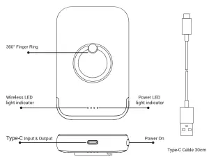 MONOPRICE 43523 Magnetic and Wireless Powerbank 5000mAh