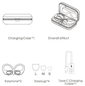 Lrecat B6 Bluetooth 5.0 in Ear Sport Wireless- Microphone