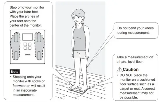 OMRON BCM 500 Body Composition Monitor and Scale with Bluetooth - figure 13