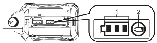 makita DUS054 Cordless Garden Sprayer - Indicating the residual battery capacity