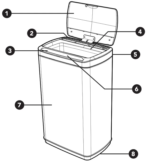 helpmation AK5113 Contactless Waste Bin