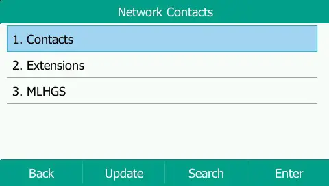 Yealink T33G SIP Phone- CONTACTS LISTS