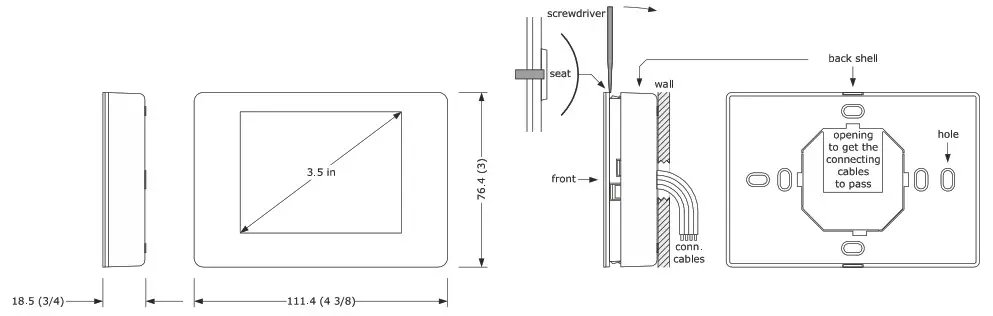 EVCO EPcolor Programmable Remote Advanced Controllers- MEASUREMENTS AND INSTALLATION 2
