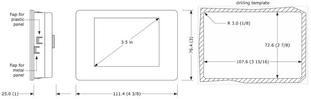 EVCO EPcolor Programmable Remote Advanced Controllers- MEASUREMENTS AND INSTALLATION