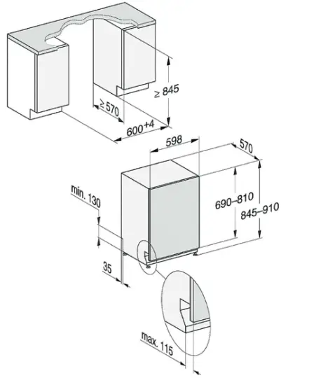 Miele PFD 104 SCVi Fully Integrated Dishwasher FIG 1