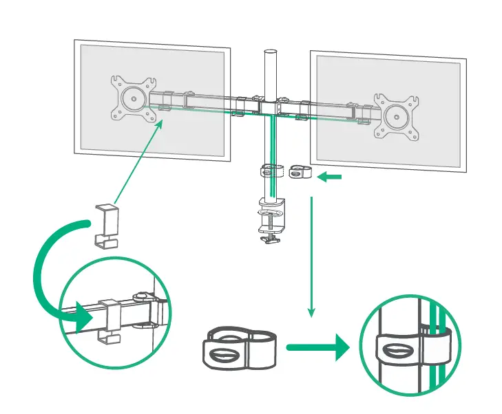 BAUHN AMAB-0222-D Dual Monitor Bracket fig 9