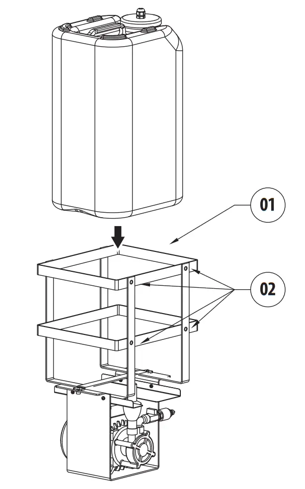 VIDEOTEC Was 5 or 23 Liter Tank with Pump - fig 12