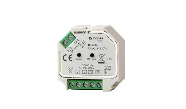 Namron 4512746 Zigbee Dimmer 2-pol 400w Instruction Manual Namron 4512746 Zigbee Dimmer 2-pol 400w Instruction Manual