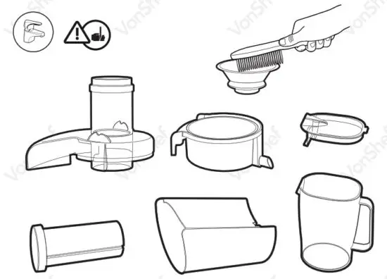 VonHaus 2515109 2 in 1 Lawn Scarifier Electric Garden Lawn Rake 1500W - 1