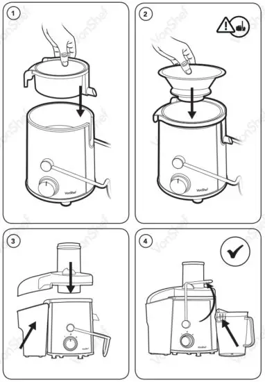 VonHaus 2515109 2 in 1 Lawn Scarifier Electric Garden Lawn Rake 1500W - Assembly