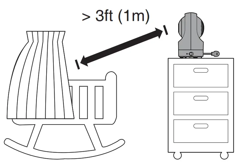 vtech 5-inch Smart Wi-Fi ---- Place the camera unit m