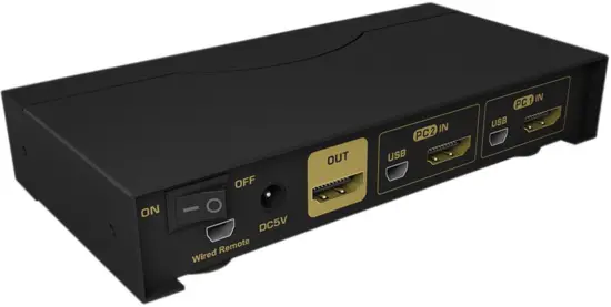 ICY BOX IB KVM8801 HU2 2 Port KVM Switch